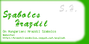 szabolcs hrazdil business card